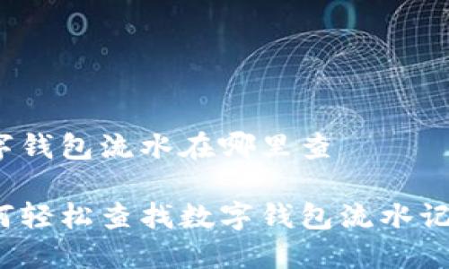 数字钱包流水在哪里查

如何轻松查找数字钱包流水记录？