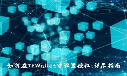 如何在TPWallet中设置授权：详尽指南